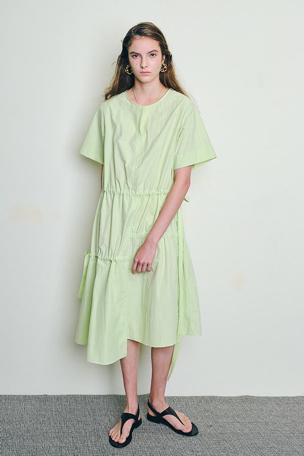 Page loose tape dress_lime