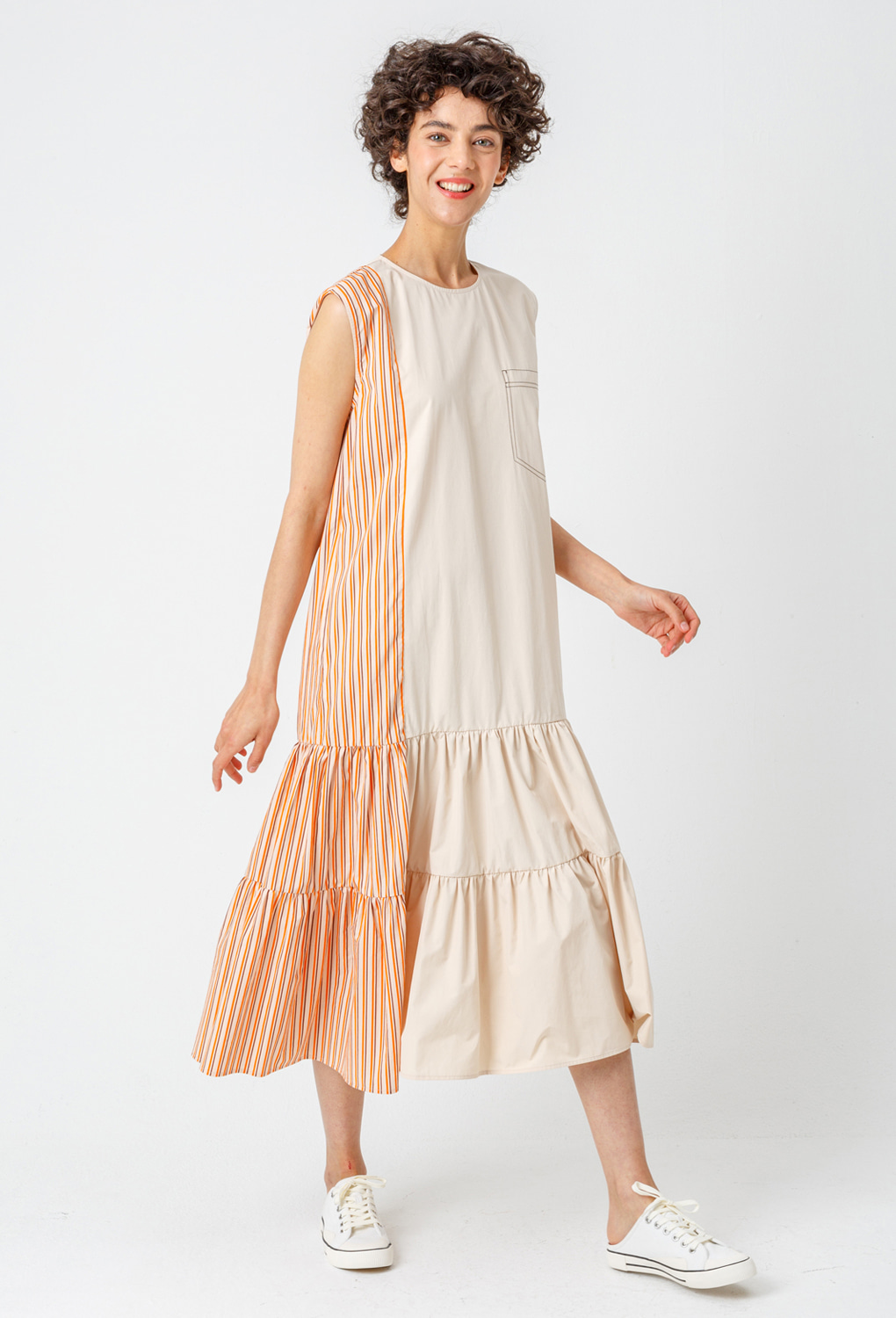 Stripe block dress